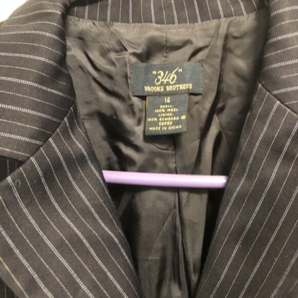 Brooks Brothers Pinstriped Blue Blazer - Picture 2 of 3